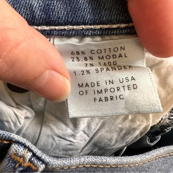 GRLFRND Candice A Love Song Distressed Raw Hem Mid-Rise Stretch Ankle denim Jean - Picture 6 of 9